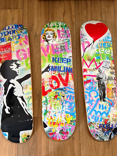 Banksy artwork skateboard deck - artwork,