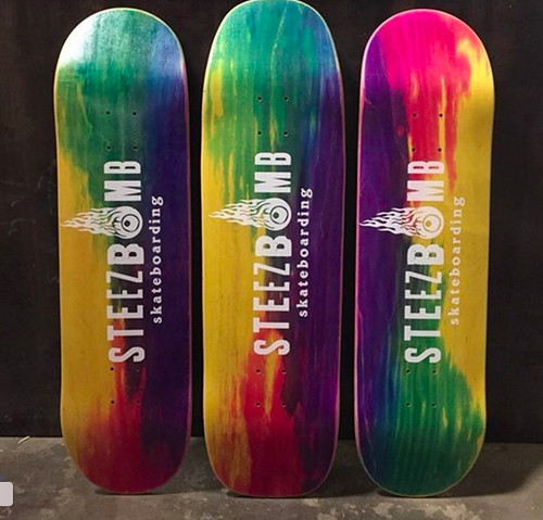 Steezbomb tie dye skateboard - tie,